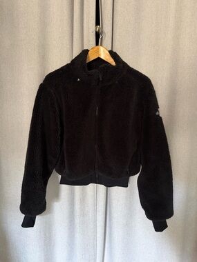 ALO Yoga Black Sherpa Fleece Zip Jacket